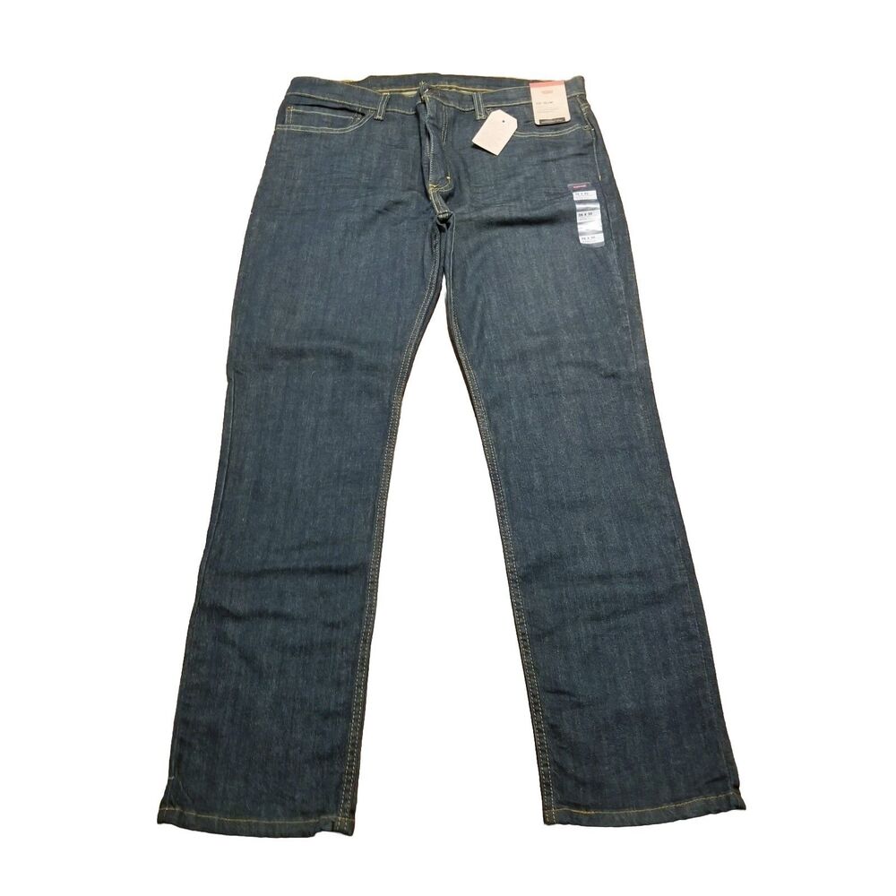 NWT Levi's 511 Jeans Men's Size 36×30 Dark Blue Slim Stretch Denim New (35×30.5)